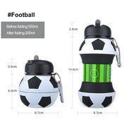 foldable silicone water bottle, view 2 - MRSLM
