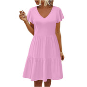 women's pleated layered dress, view 14 - MRSLM