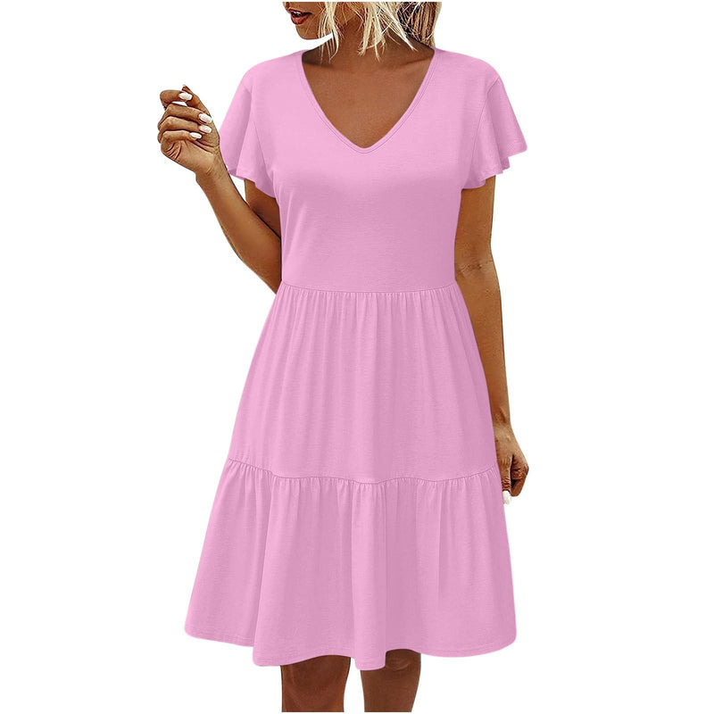 women's pleated layered dress, view 14 - MRSLM