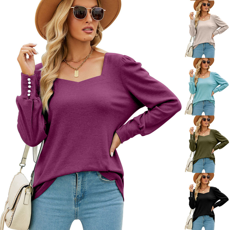 square neck button-up long sleeve jersey, view 2 - MRSLM