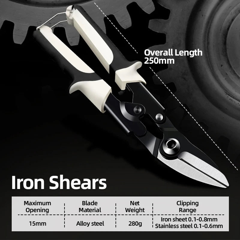 metal sheet cutting scissors, view 2 - MRSLM