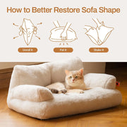 fluffy soft cat bed, view 5 - MRSLM