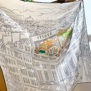Silk twill square scarf, view 5 - MRSLM