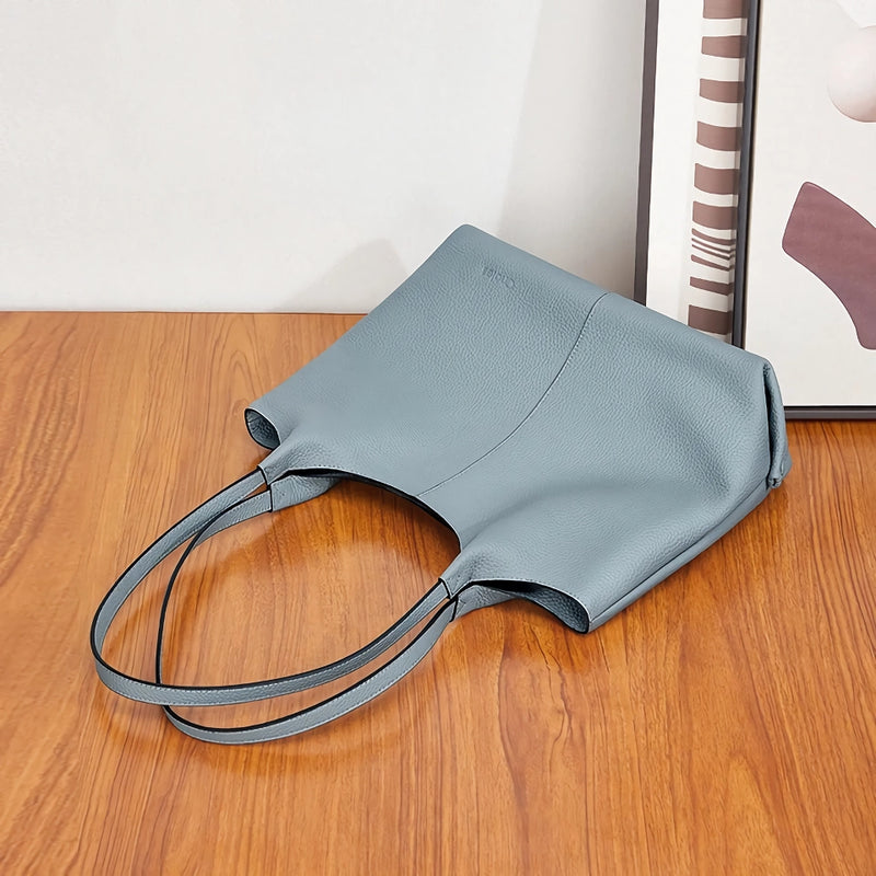 Women's versatile PVC leather tote bag, view 7 - MRSLM