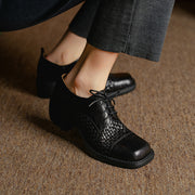 women's lace-up leather heels, view 7 - MRSLM