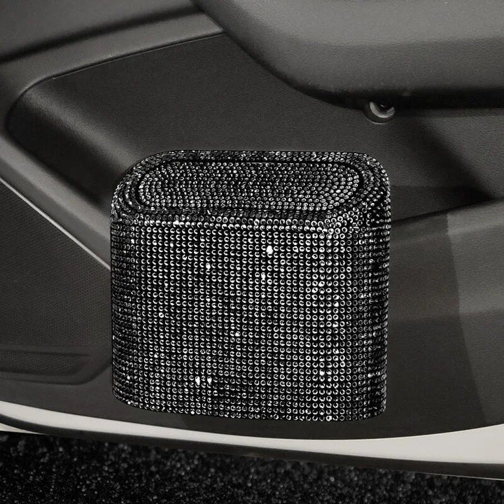 Bling Car Trash Can with Rhinestone Accents