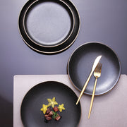 round flat porcelain steak plate - MRSLM