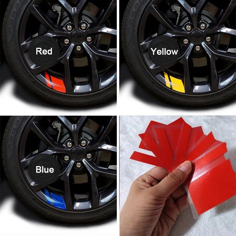 Reflective car wheel rim stickers, view 8 - MRSLM