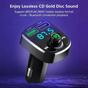 led mp3 car bluetooth fm transmitter with dual usb charger, view 3 - MRSLM