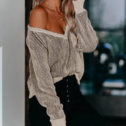 Women's lightweight cotton-blend knit pullover, view 9 - MRSLM