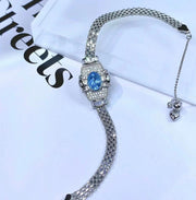 women's s925 silver topaz crystal bracelet, view 5 - MRSLM