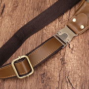 men's leather cell phone belt bag, view 9 - MRSLM