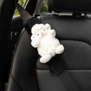 Cartoon lamb plush car seat belt covers, view 8 - MRSLM