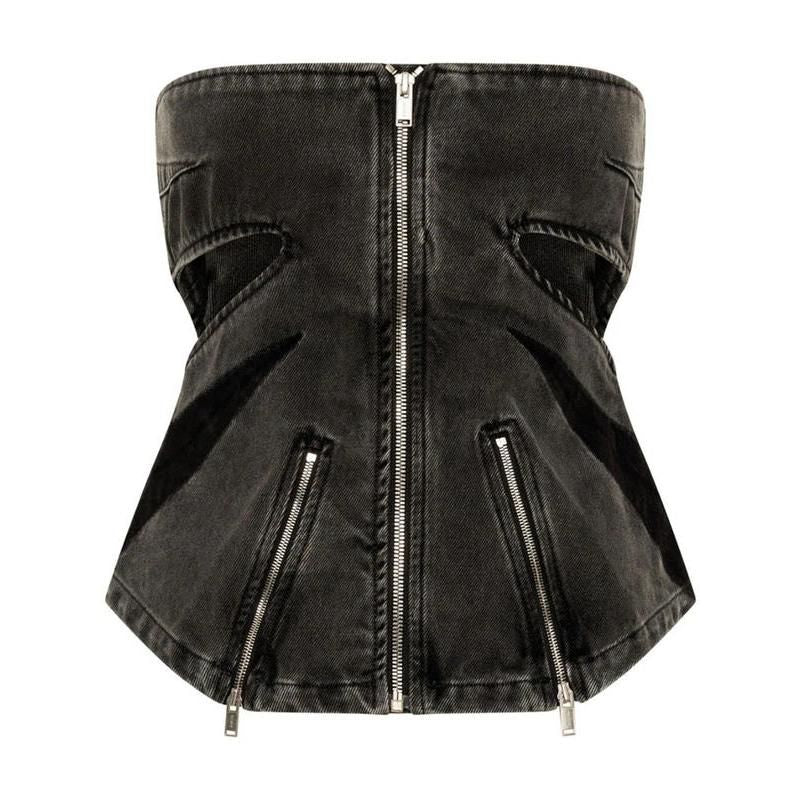 summer chic denim tank top, view 3 - MRSLM