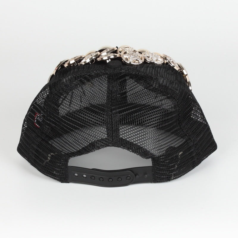skull leopard head rivet baseball cap, view 9 - MRSLM