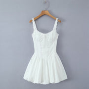 lace splicing sling dress - MRSLM