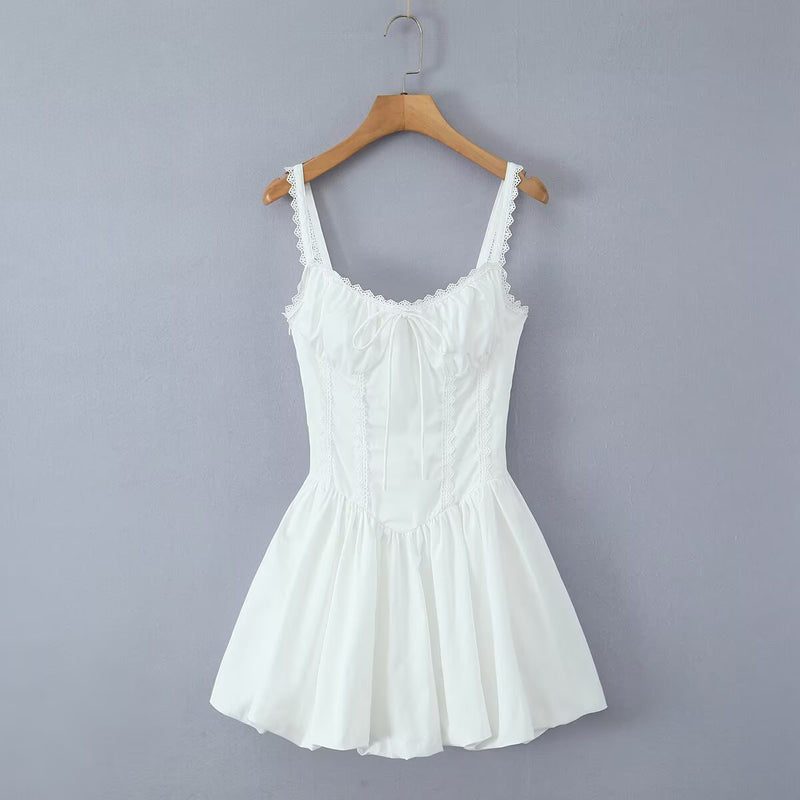 lace splicing sling dress - MRSLM