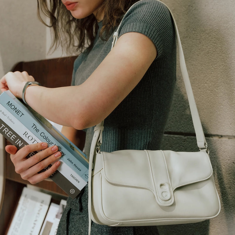 Retro leather shoulder and crossbody bag, view 8 - MRSLM