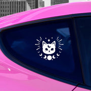 cat moon phase car sticker, view 3 - MRSLM