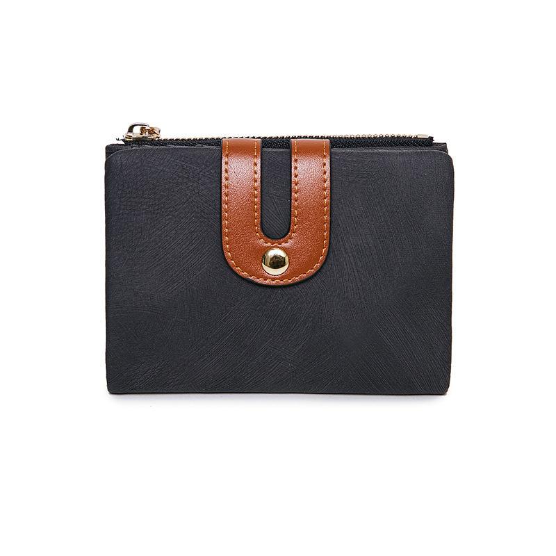 pu leather short wallet, view 2 - MRSLM