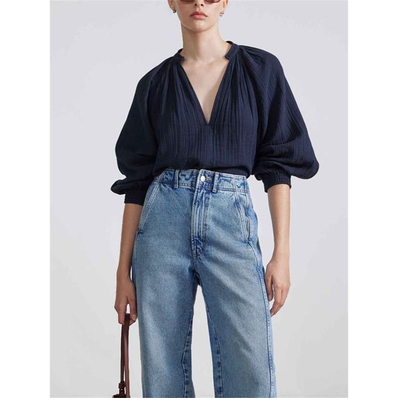 vintage high waist blue jeans, view 6 - MRSLM