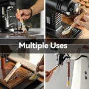 espresso grinder brush with wooden handle, view 7 - MRSLM
