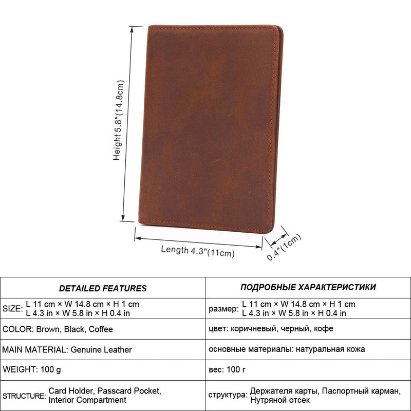 cowhide passport package, view 3 - MRSLM