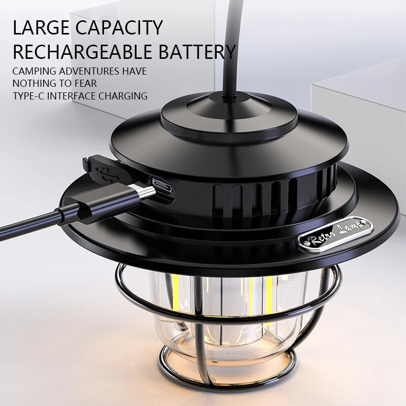 retro portable camping lantern, view 5 - MRSLM
