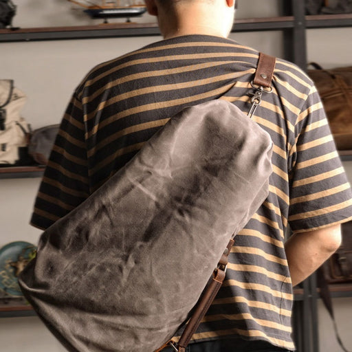 retro canvas crossbody waist bag - MRSLM