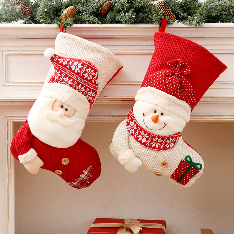 Large knitted Christmas stocking, view 8 - MRSLM