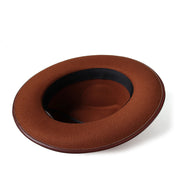 cotton wide-brim fedora hat, view 7 - MRSLM