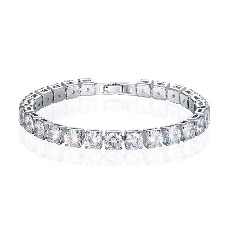 hip hop cubic zirconia tennis bracelet, view 2 - MRSLM
