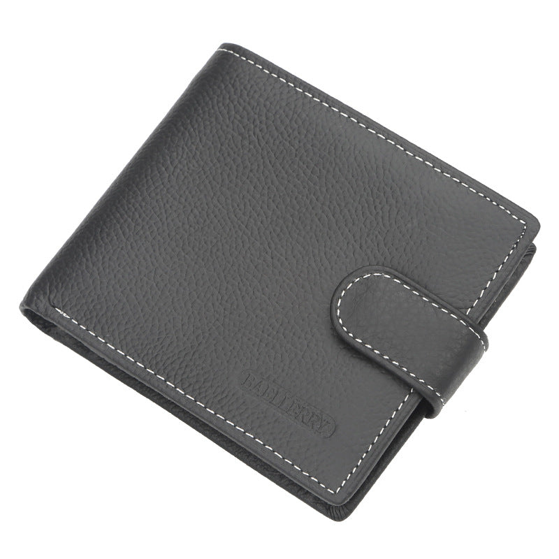 men's short leather wallet, view 2 - MRSLM