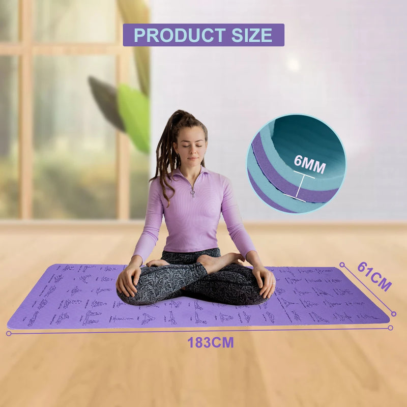 non-slip yoga and fitness mat, view 4 - MRSLM