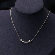 women's sterling silver smiley face necklace, view 2 - MRSLM