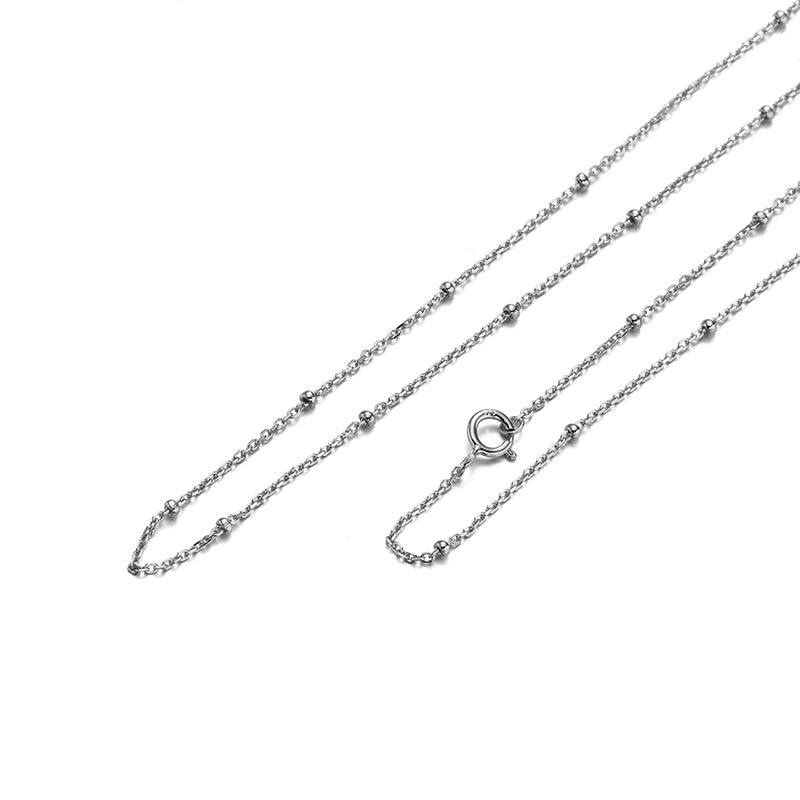 silver cross flower chain necklace - MRSLM