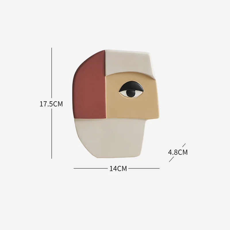 ceramic face vase, view 11 - MRSLM