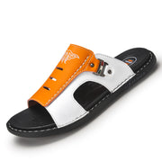men's casual leather flip flops, view 2 - MRSLM