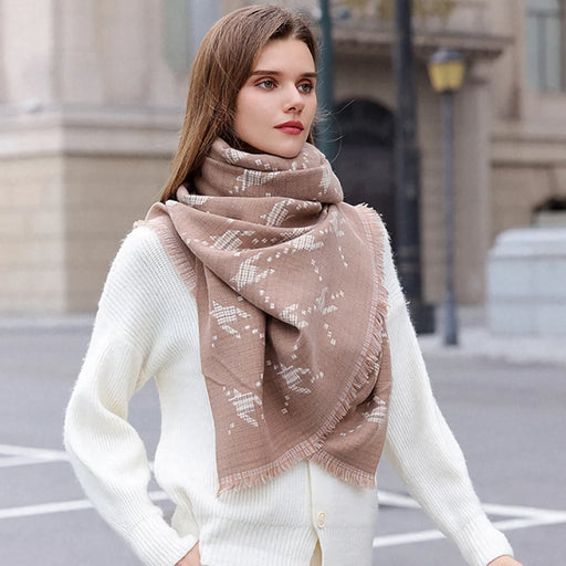 houndstooth imitation cashmere scarf - MRSLM
