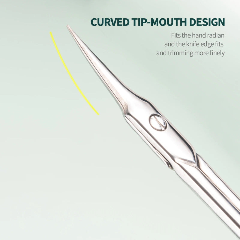 extra fine curved blade cuticle scissors, view 5 - MRSLM