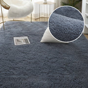 plush gray area rug, view 7 - MRSLM