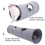 collapsible cat tunnel with crinkle suede, view 10 - MRSLM
