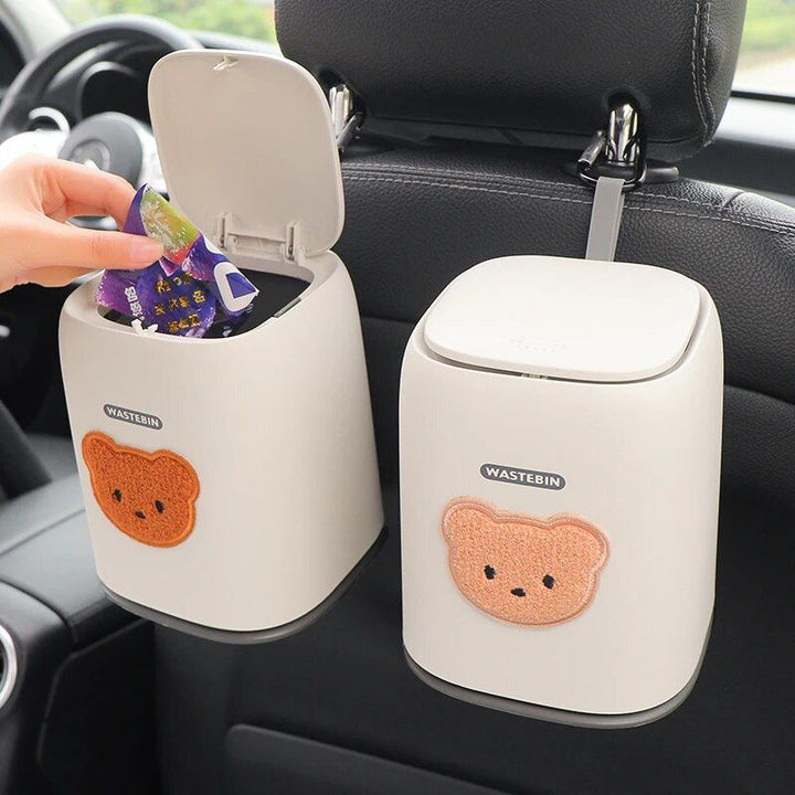 Cartoon Car Interior Multi-Function Storage Bin & Trash Can