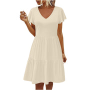 women's pleated layered dress, view 16 - MRSLM