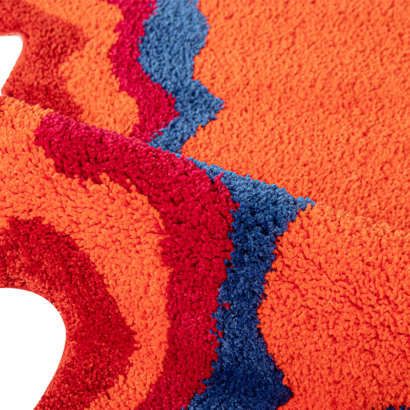 70s retro psychedelic tufted rug, view 7 - MRSLM