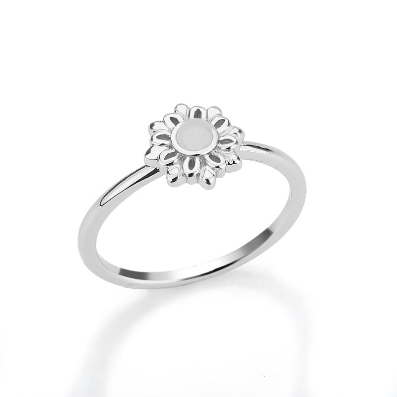 opal pearl lotus flower ring, view 2 - MRSLM