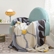 Pastoral floral leaves cotton throw blanket, view 4 - MRSLM