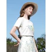 Embroidered casual summer tee, view 3 - MRSLM