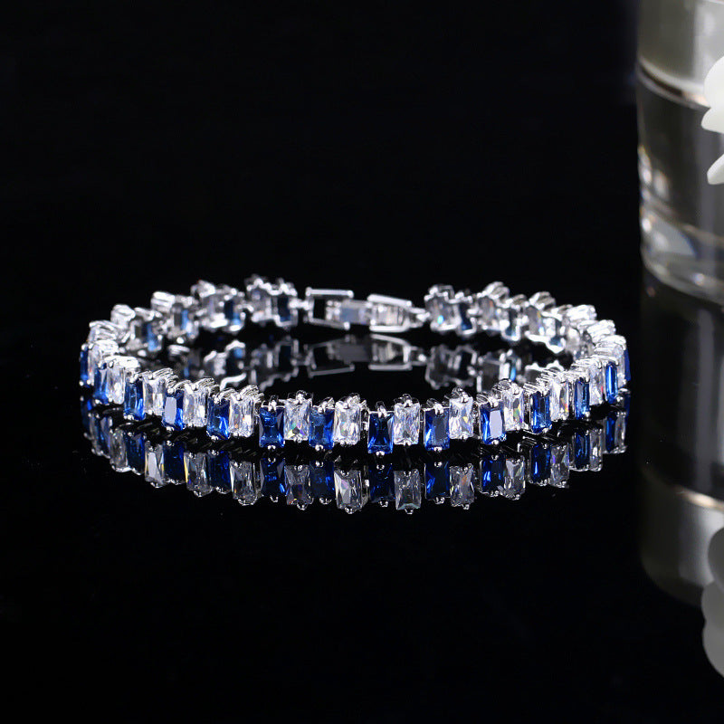 square zircon bracelet, view 6 - MRSLM