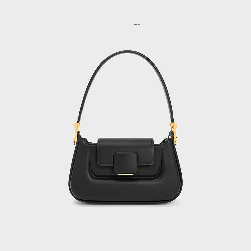 silk-lined TPU crossbody baguette bag, view 4 - MRSLM